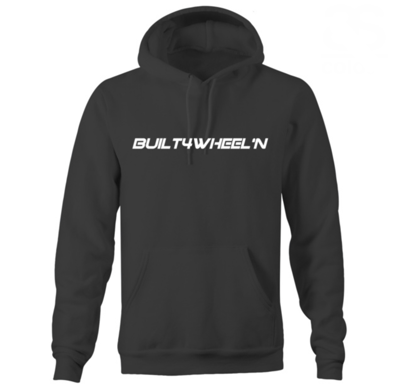 Black Hoodie Text Logo