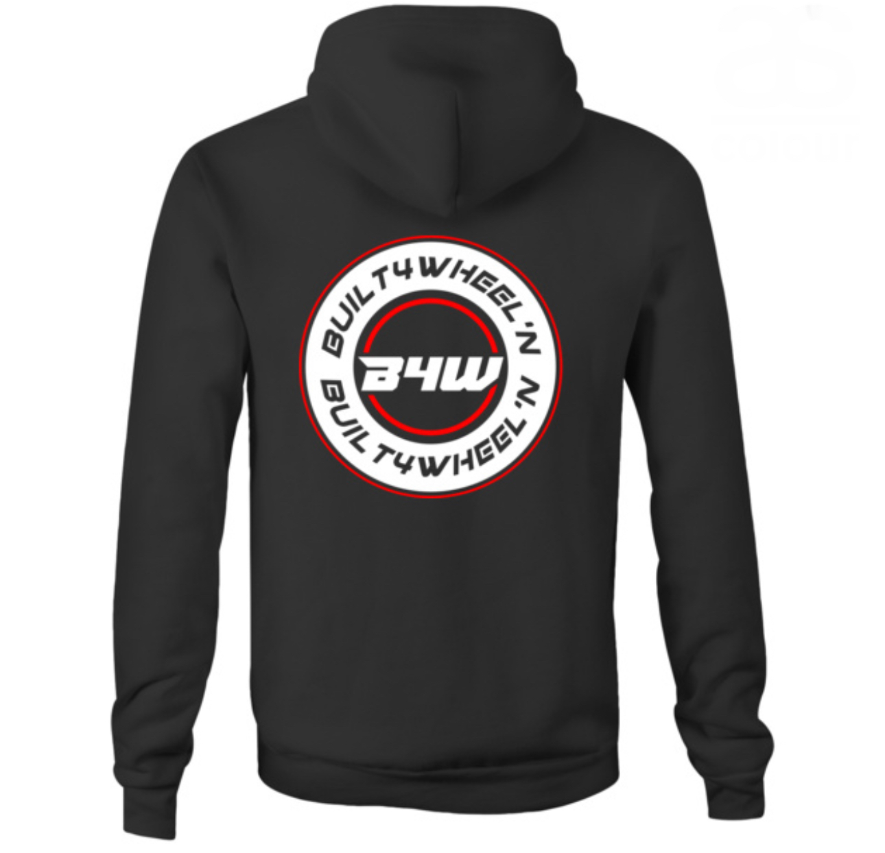 Black Hoodie Text Logo