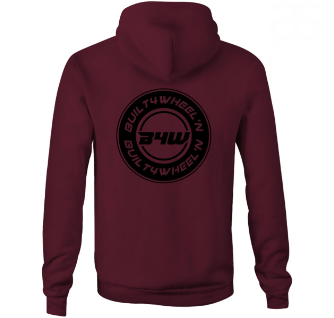 Burgundy Hoodie Text Logo