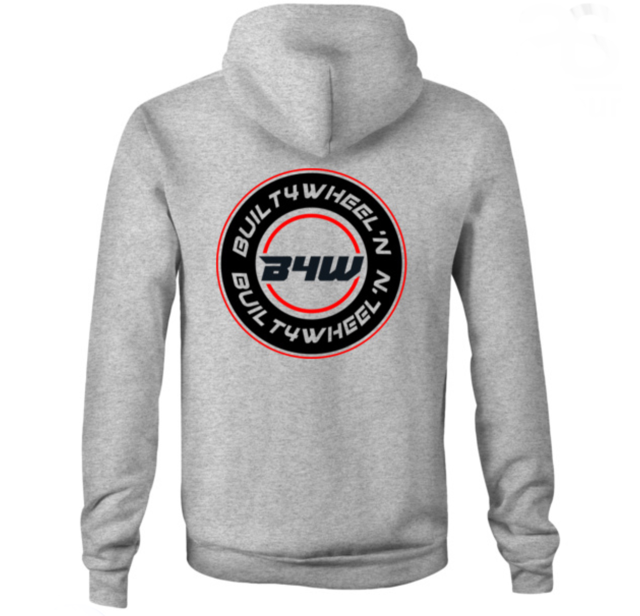Grey Hoodie Round Logo