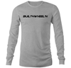 Grey Long Sleeve Text Logos