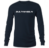 Navy Long Sleeve Text Logos