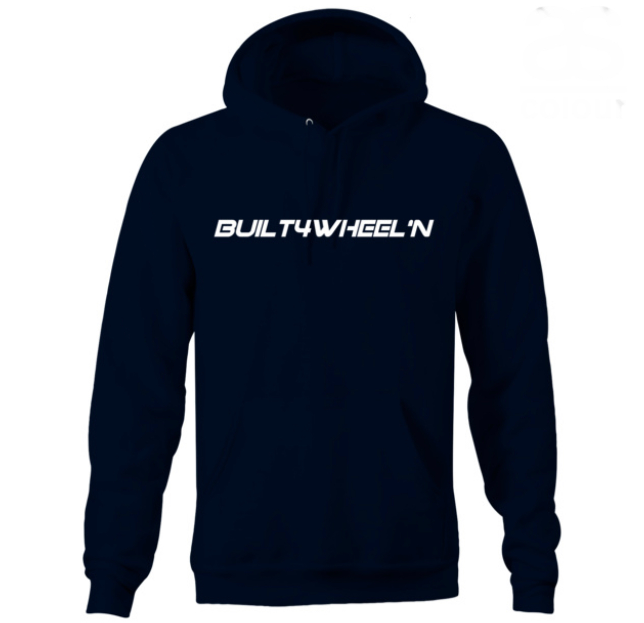 Navy Hoodie Text Logo